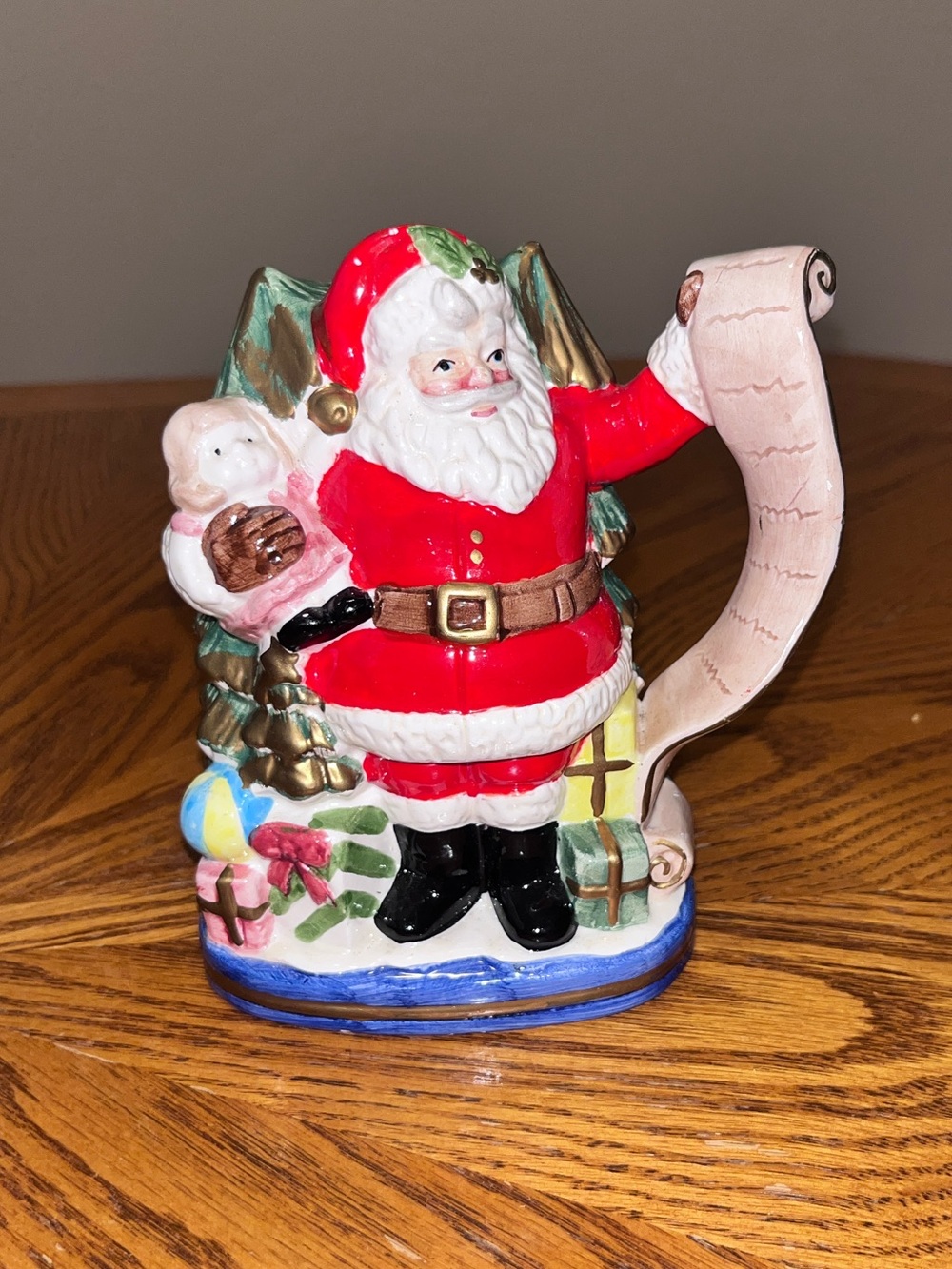 1993 Vintage Fitz & Floyd "Christmas Heritage" Santa Taper Candle Holder